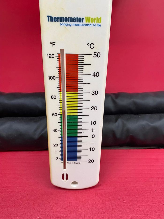 Thermometer inside the van